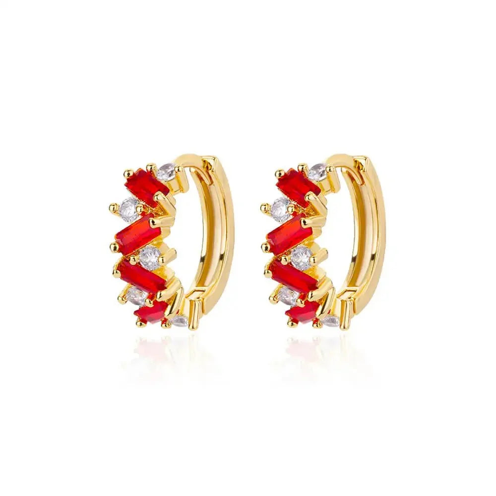 Skanto | Scattered Diamond Hoop Earrings