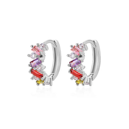 Skanto | Scattered Diamond Hoop Earrings