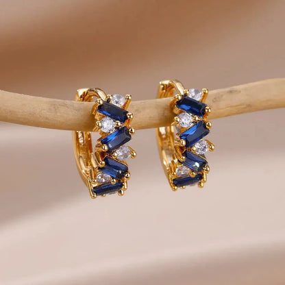 Skanto | Scattered Diamond Hoop Earrings