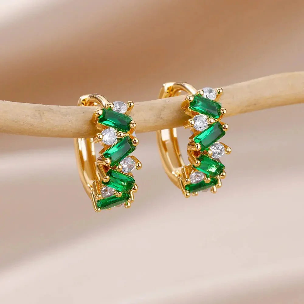 Skanto | Scattered Diamond Hoop Earrings