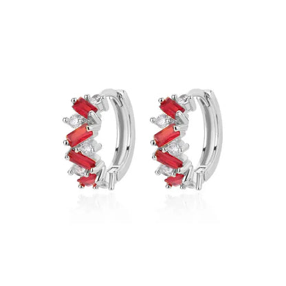 Skanto | Scattered Diamond Hoop Earrings