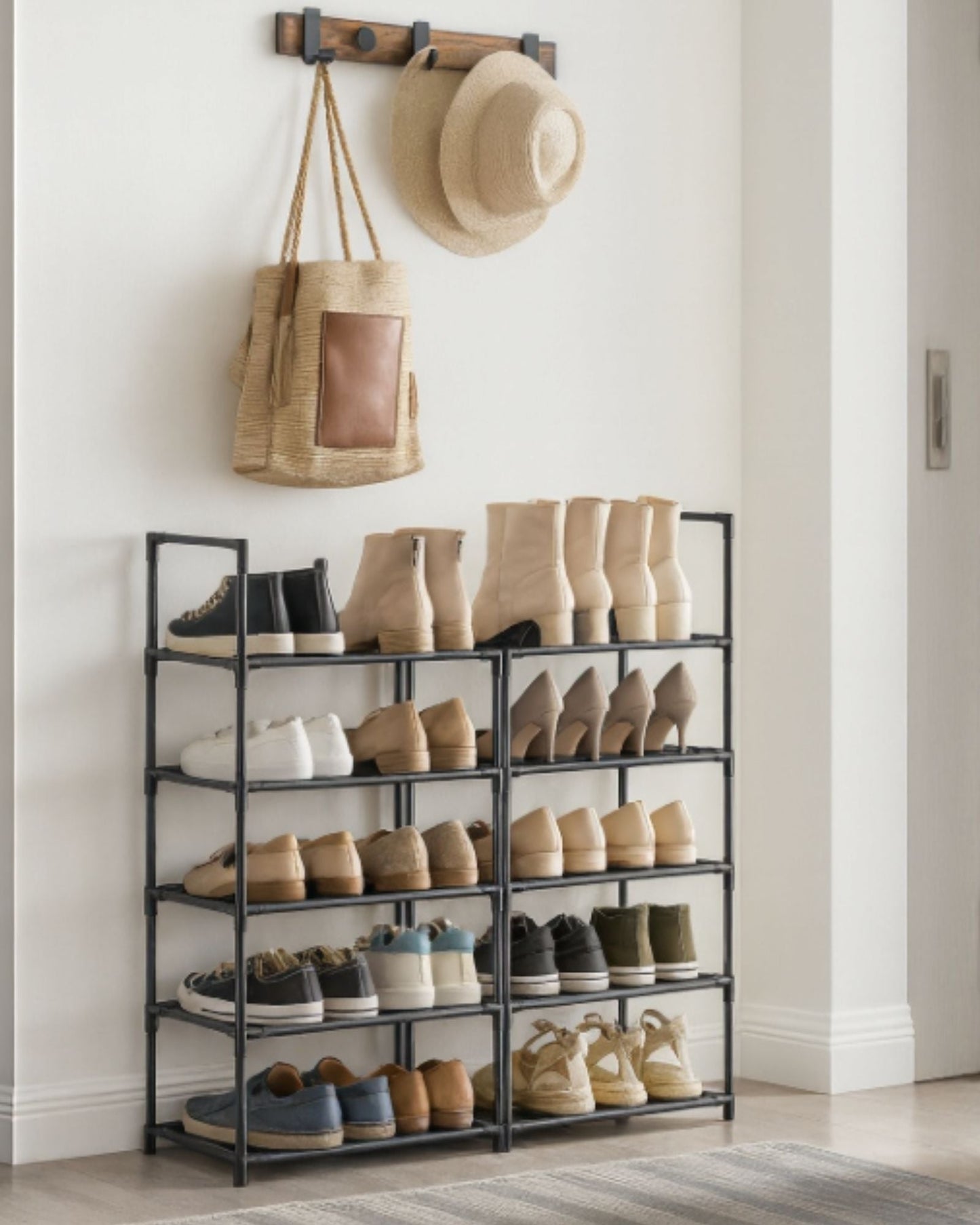 SlimStack Shoe Rack 10 Tiers – Space-Saving Storage System | Skanto