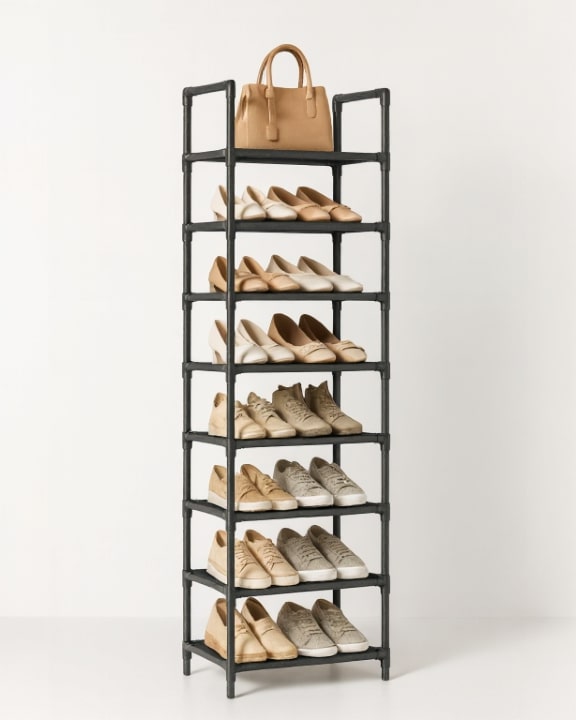 SlimStack Shoe Rack 10 Tiers – Space-Saving Storage System | Skanto