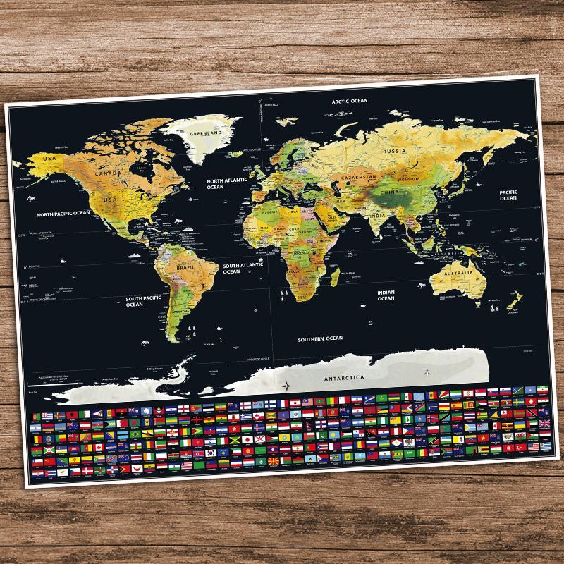 Scratch Off World Map Poster | Bowlift