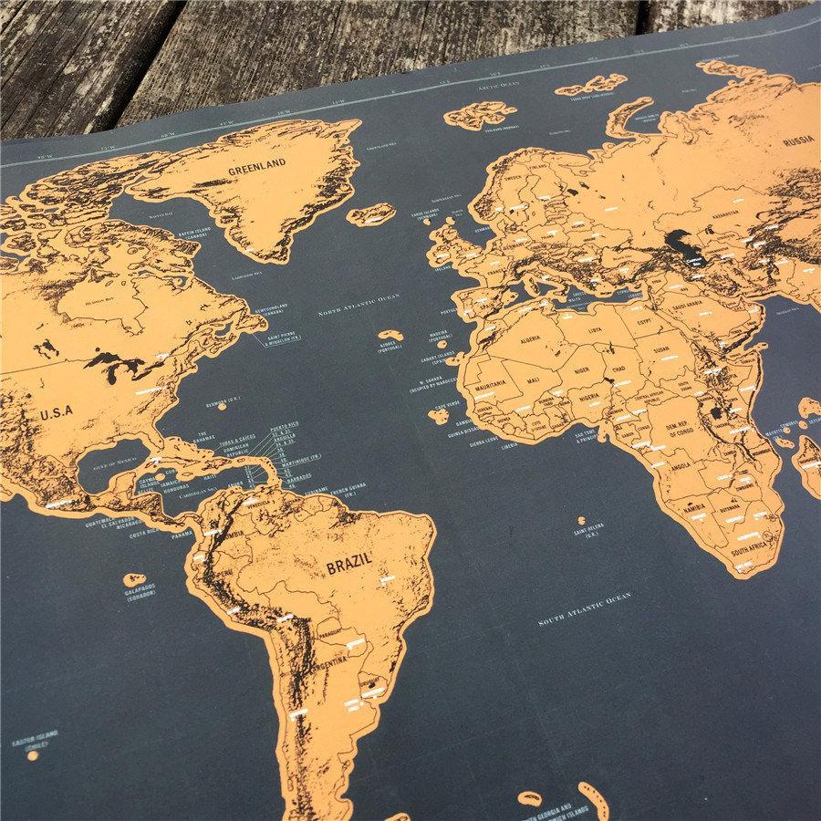 Scratch Off World Map Poster | Bowlift