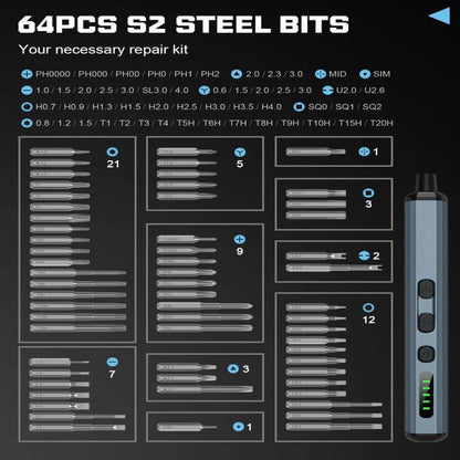 Screwdriver | 64-I-1 Precision Electric Screwdriver Set