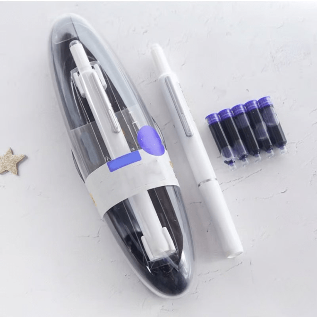 Skanto | Scriptura Luxe Retractable Fountain Pen | Elegant Fountain Pen with Smooth Ink Flow and Timeless Design