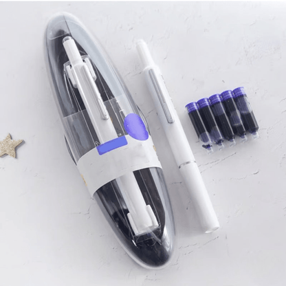 Skanto | Scriptura Luxe Retractable Fountain Pen | Elegant Fountain Pen with Smooth Ink Flow and Timeless Design