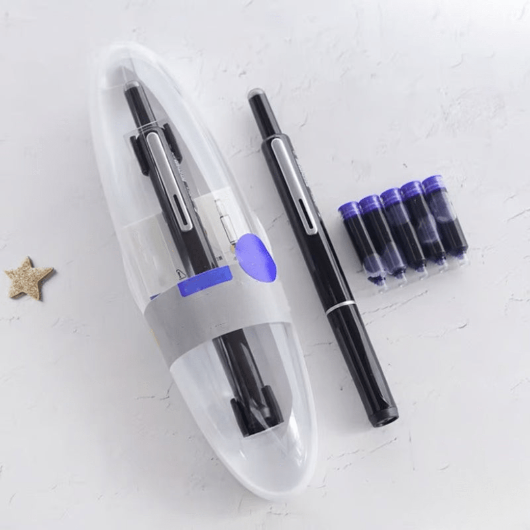 Skanto | Scriptura Luxe Retractable Fountain Pen | Elegant Fountain Pen with Smooth Ink Flow and Timeless Design
