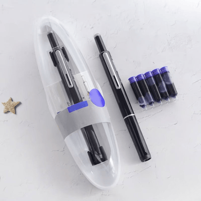 Skanto | Scriptura Luxe Retractable Fountain Pen | Elegant Fountain Pen with Smooth Ink Flow and Timeless Design
