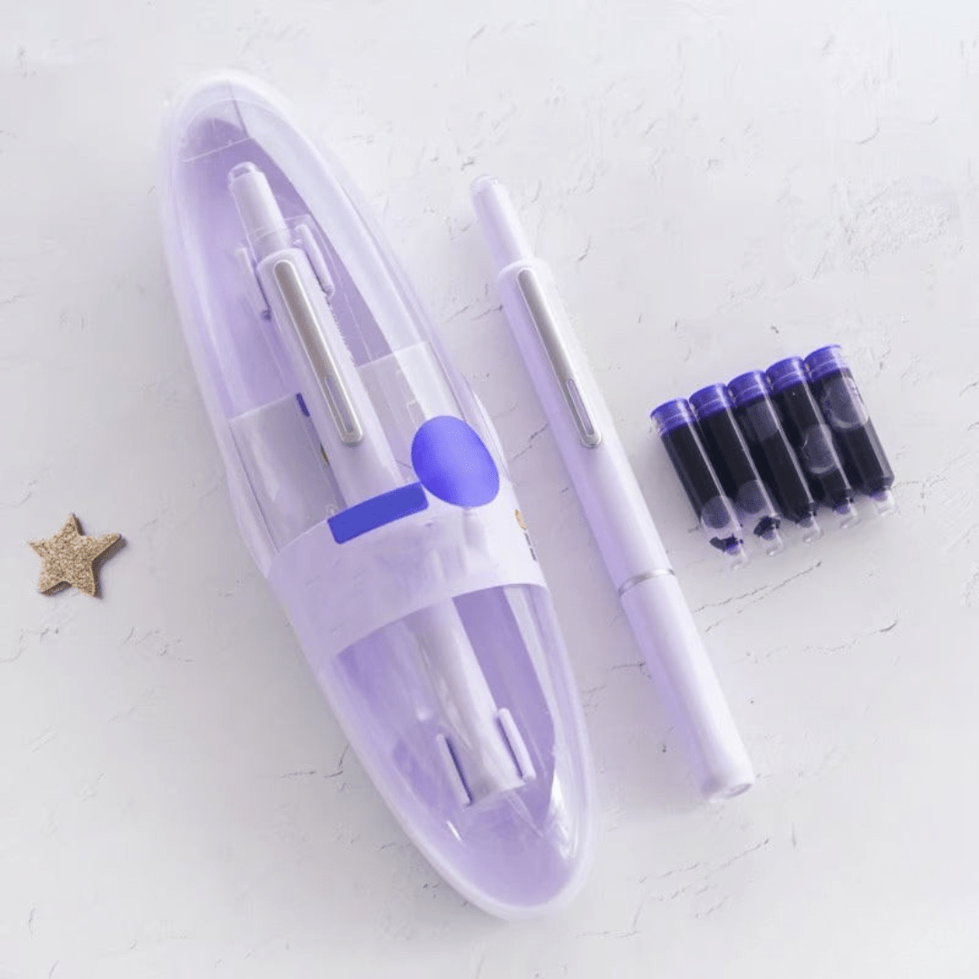 Skanto | Scriptura Luxe Retractable Fountain Pen | Elegant Fountain Pen with Smooth Ink Flow and Timeless Design