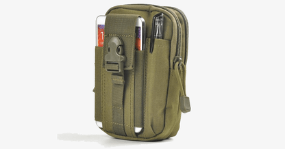 Kalsten | Military Waist Bag - Made of Nylon - Waterproof Design - Zipper Closure - Attach with Belt - Travel Gear - Outdoor - Available in 3 Colors