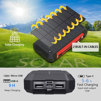 Skanto | 30000mAh Solar Charger Wireless Waterproof Power Bank External