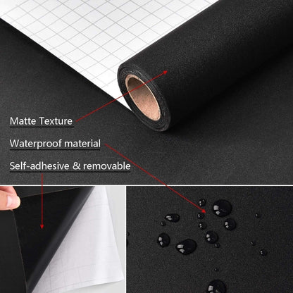 Self-adhesive Film Black Thickened Kitchen Cabinet Sticker Matt | Bowlift