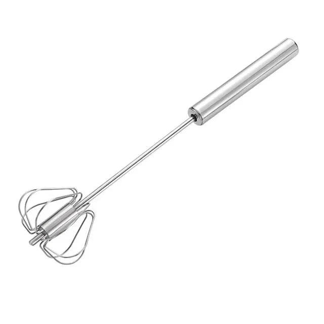Semi-automatic Egg Whisk Stainless Steel Whisk Press Type Egg Beater | Karnz