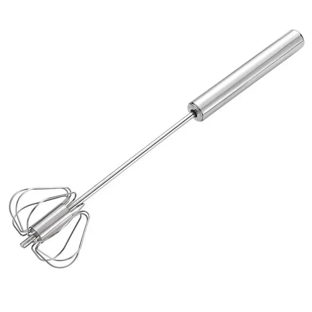 Semi-automatic Egg Whisk Stainless Steel Whisk Press Type Egg Beater | Karnz