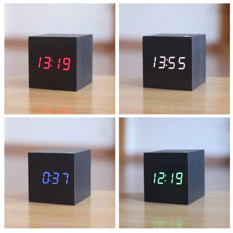 Skanto | Cube Digital Desk Clock Modern Interior Decor