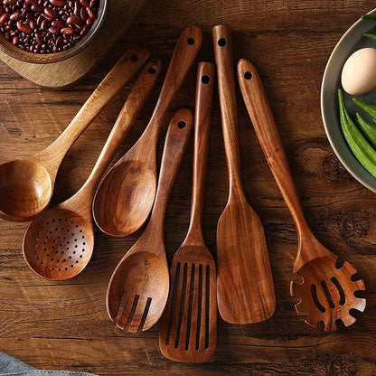Skanto | EcoChef – Teak Kitchen Utensil Set