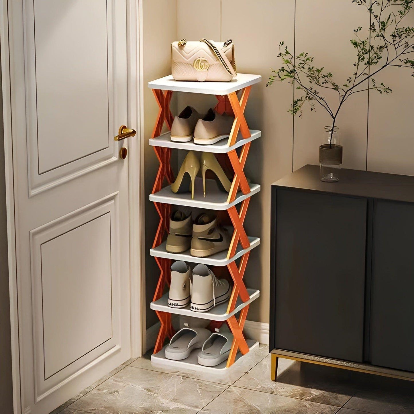FlexiRack Shoe Organizer - Multifunctional multi-layer foldable shoe rack | Brehn