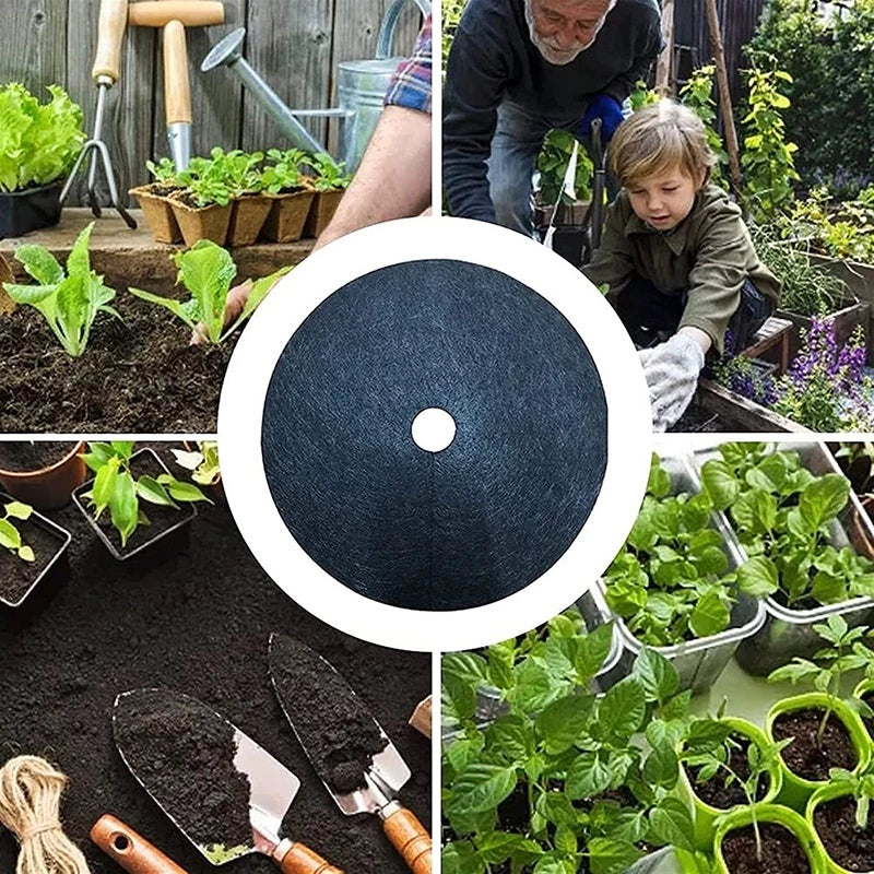 BowLift | Weed fleece tree disk – Breathable root protection mat for garden and plants