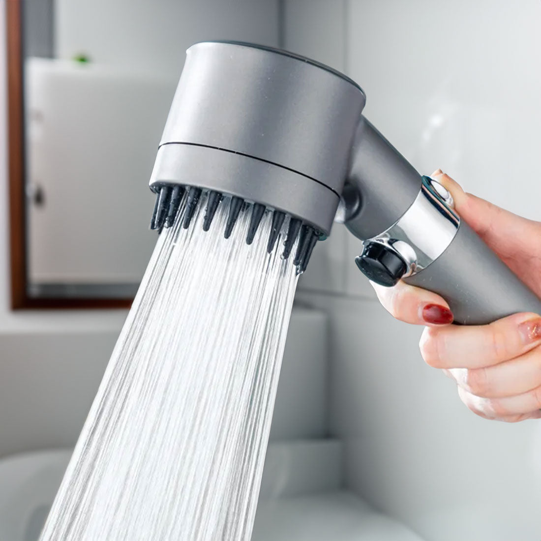 BowLift | Adjustable High-Pressure Shower Head With 3 Settings And Water Filter