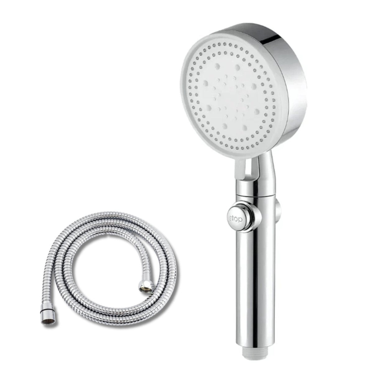 Skanto | 5-Mode Low-Pressure Shower Head | Easy Water Control Stop Button
