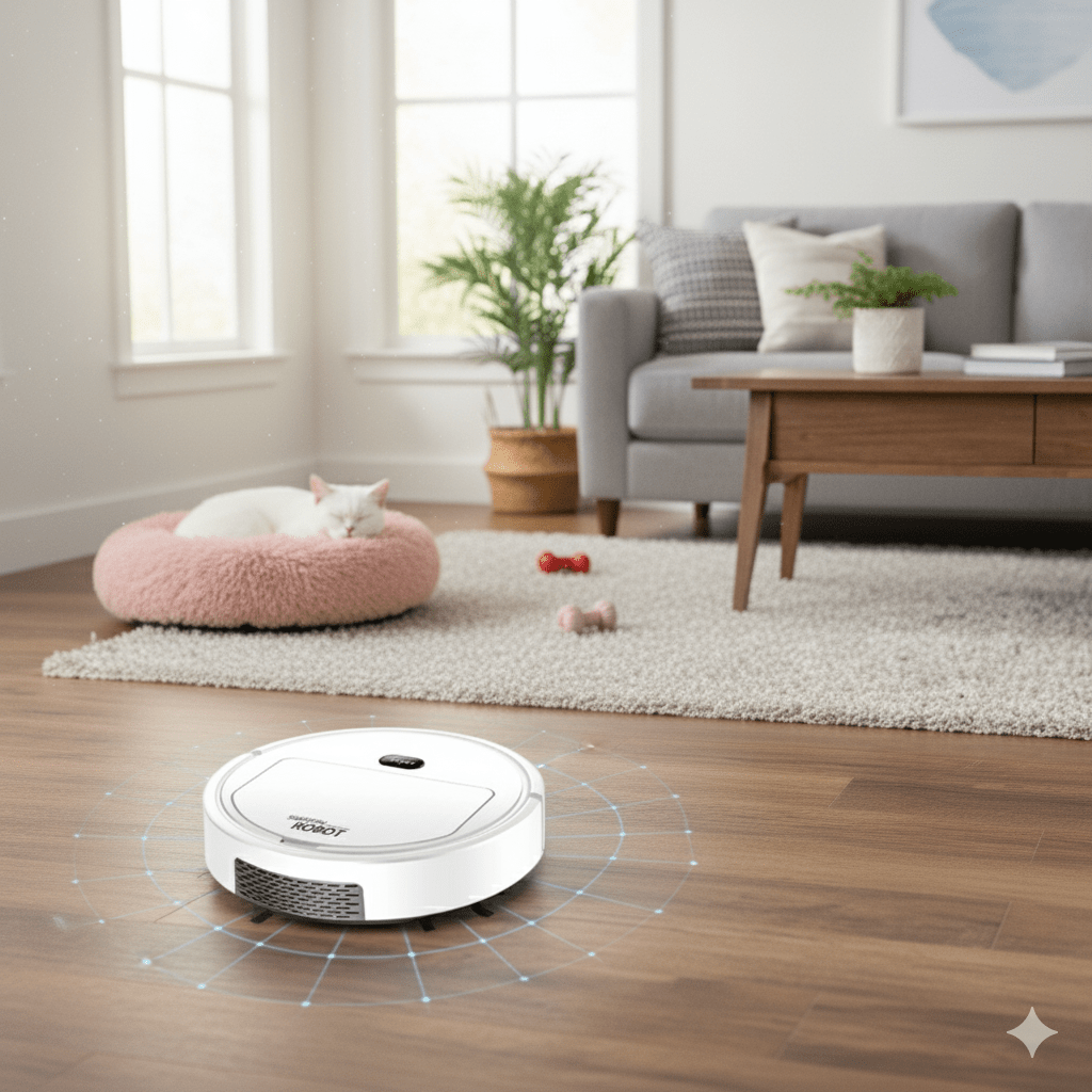 Skanto | SILENTDUST – Smart Robot Vacuum with Ultra-Quiet Cleaning and HEPA Filtration