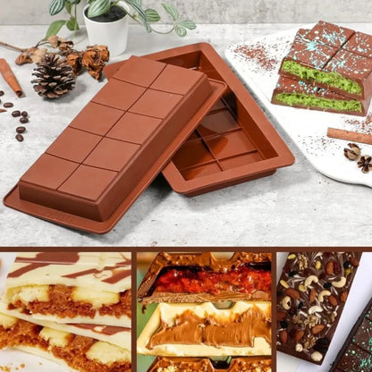 Silicone Chocolate Bar Mold Break-Apart Rectangle Mold Wax Melt Molder | Bowlift