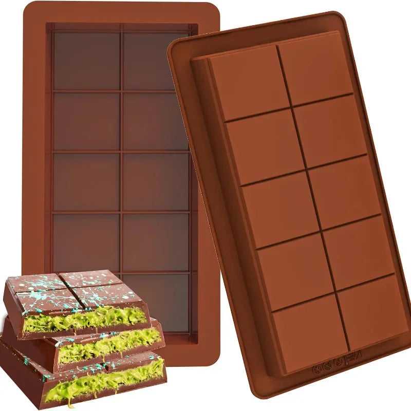 Silicone Chocolate Bar Mold Break-Apart Rectangle Mold Wax Melt Molder | Bowlift