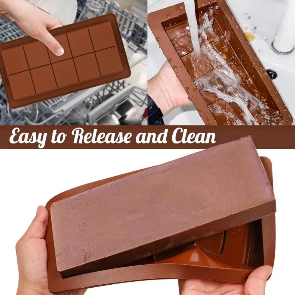 Silicone Chocolate Bar Mold Break-Apart Rectangle Mold Wax Melt Molder | Bowlift