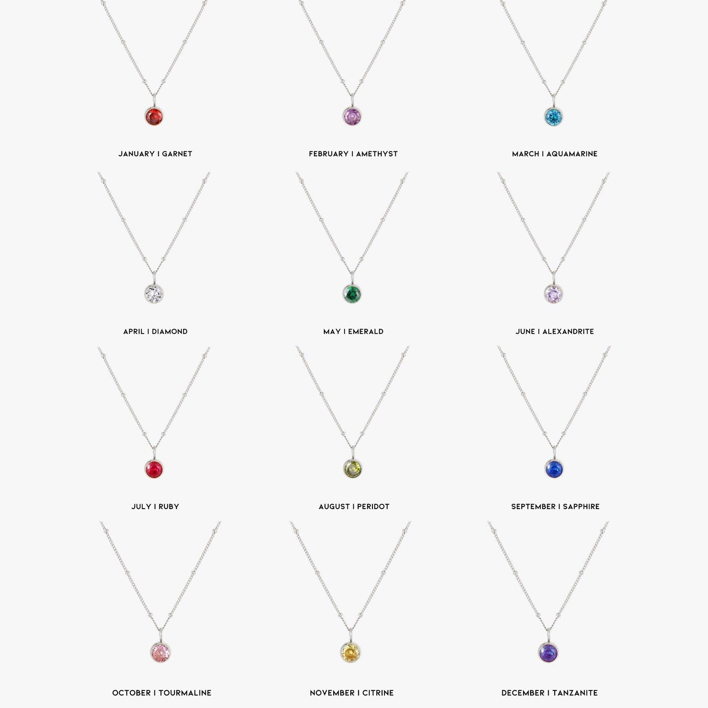 Aurora Birthstone Necklace - An Enchanting Connection