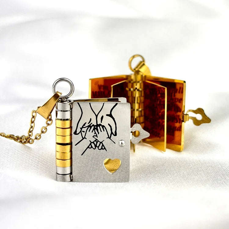 BowLift | Memory Book Hanger Necklace – Symbolic Jewelry with Loving Message
