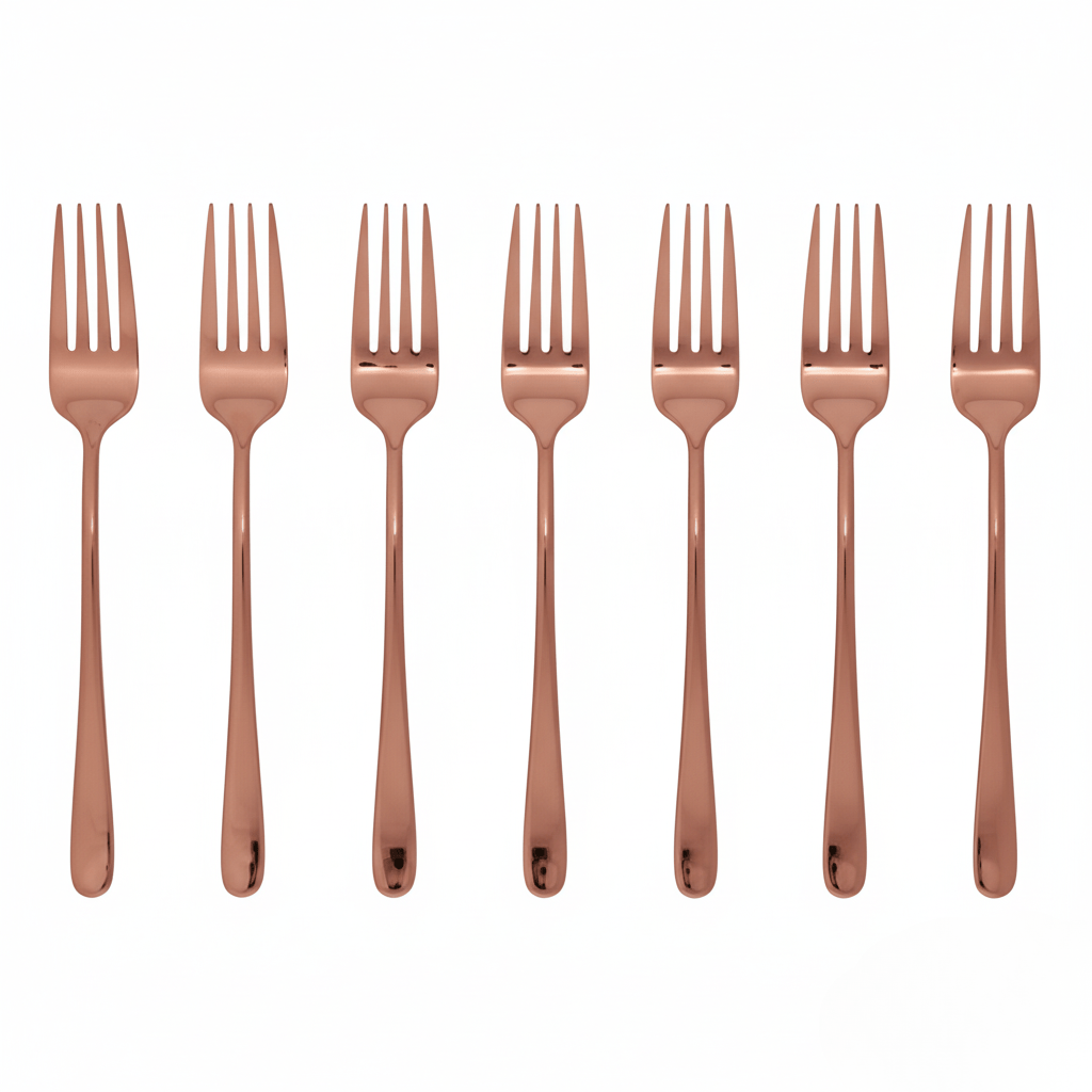 BowLift | Silvéra – Elegant Dining Fork, Durable Plated Stainless Steel Utensil