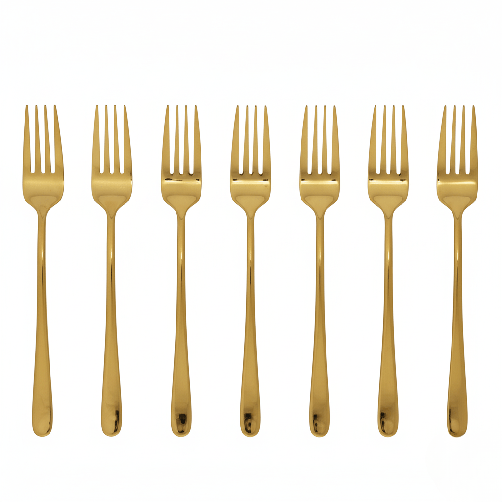 BowLift | Silvéra – Elegant Dining Fork, Durable Plated Stainless Steel Utensil