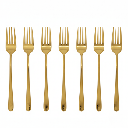 BowLift | Silvéra – Elegant Dining Fork, Durable Plated Stainless Steel Utensil