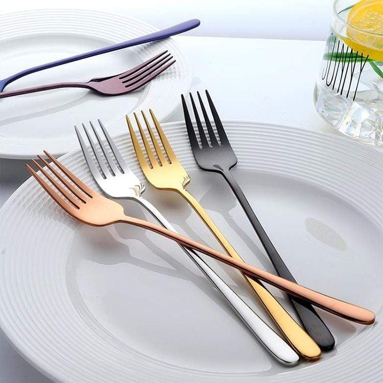 BowLift | Silvéra – Elegant Dining Fork, Durable Plated Stainless Steel Utensil