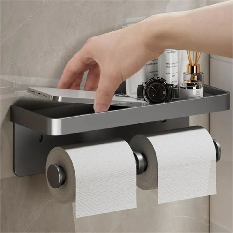 LuxeHold – Stylish Multifunctional Toilet Paper Holder Bowlift