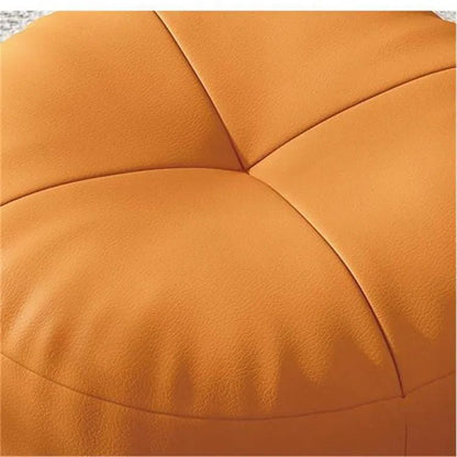Skanto | Zen Cushion – Round Japanese Floor Cushion in Nappa Leather, Tatami Style