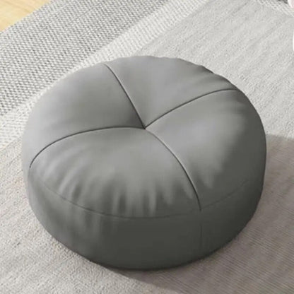 Simple Japanese Style Nappa Leather Foot Cushion Round | Karnz
