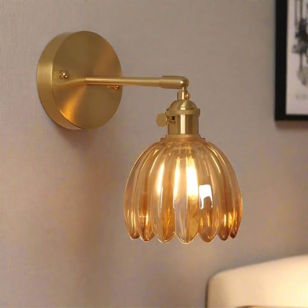 BowLift | Vintage Tulip Glass Wall Sconce Light