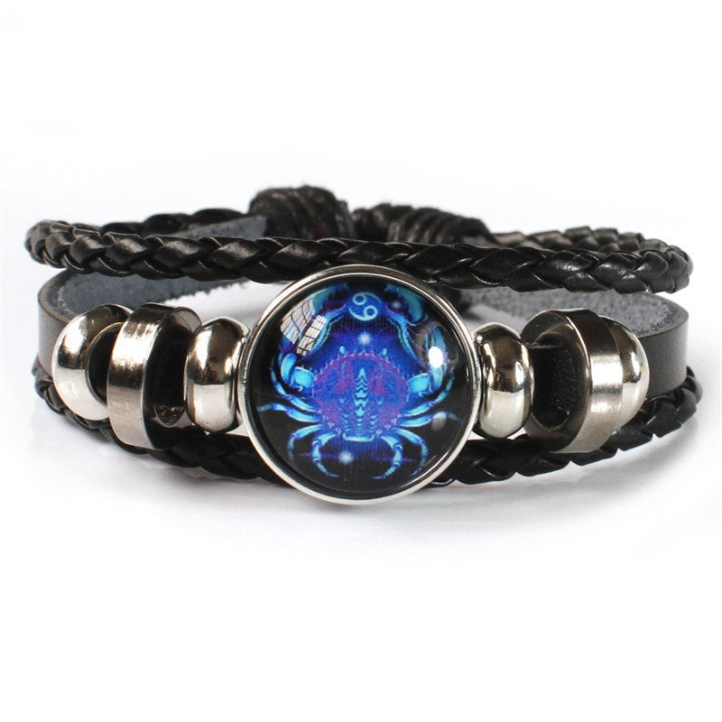 BowLift | Couple Braided Wristband 2Pack | Hot 12 Zodiac Handwoven Simple Fashion Bracelet