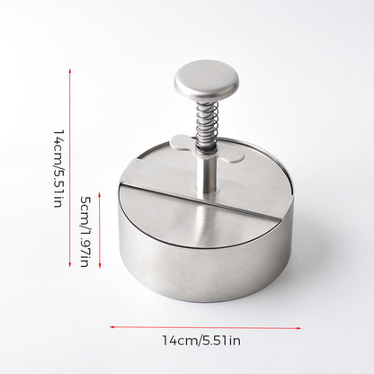 Manual burger press for hamburger patties