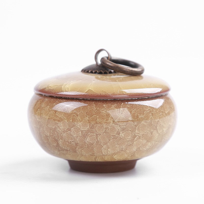 BowLift | Travel Tea Clay Tea Jar with Cracked Sandwich Design
