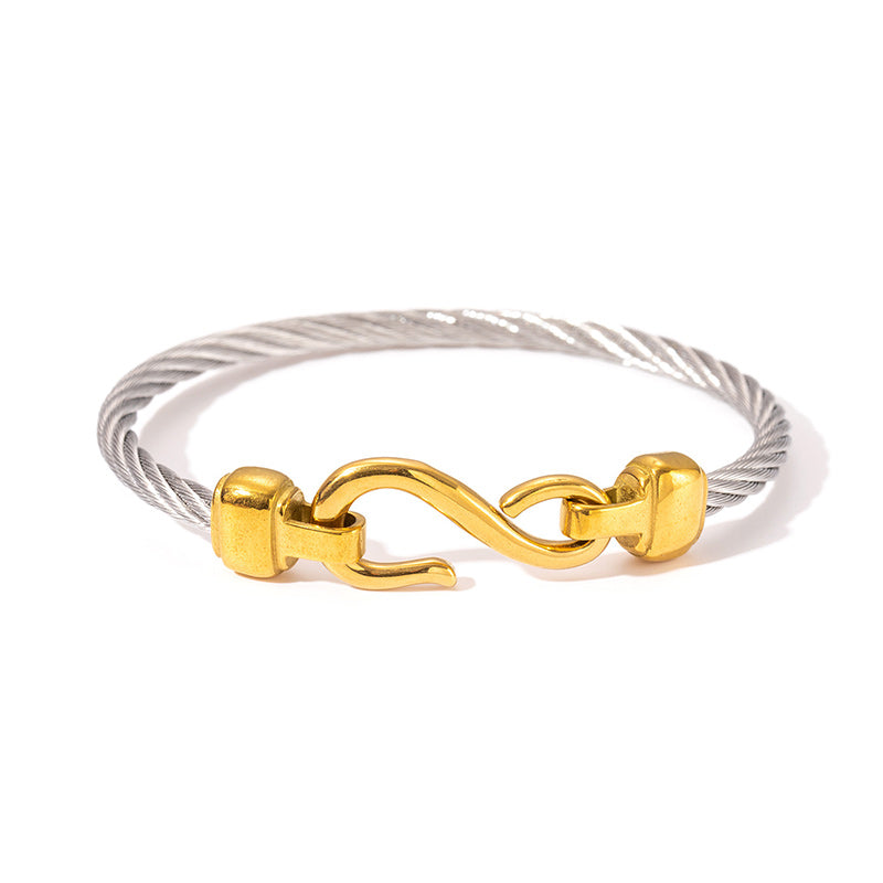 BowLift | Two Tone Knot Twisted Bangle