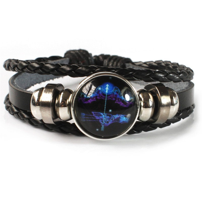 BowLift | Couple Braided Wristband 2Pack | Hot 12 Zodiac Handwoven Simple Fashion Bracelet