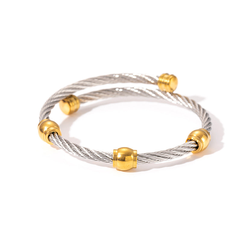 BowLift | Two Tone Knot Twisted Bangle