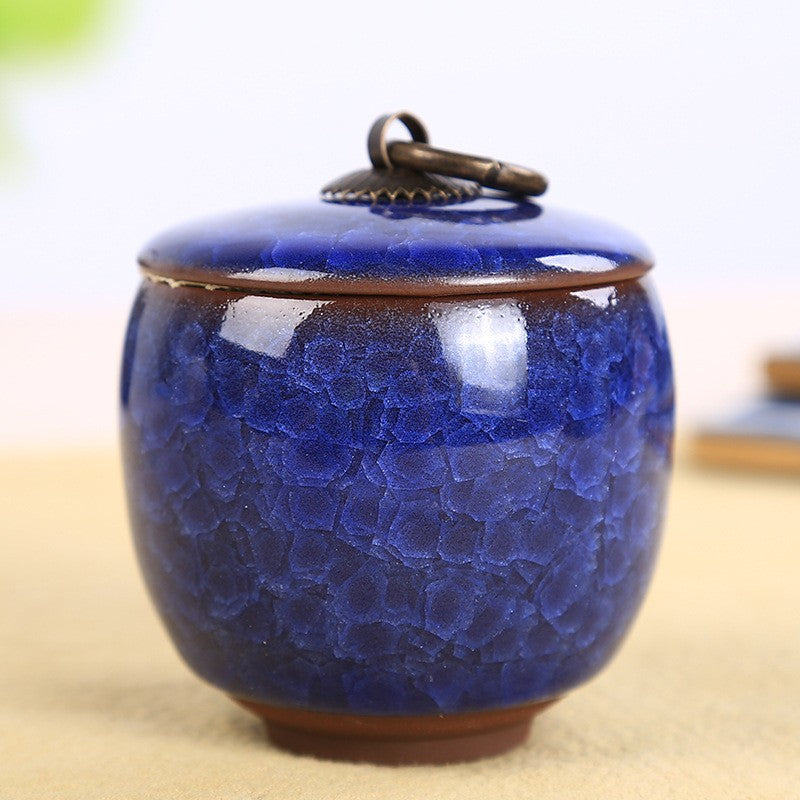 BowLift | Travel Tea Clay Tea Jar with Cracked Sandwich Design
