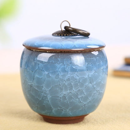 BowLift | Travel Tea Clay Tea Jar with Cracked Sandwich Design