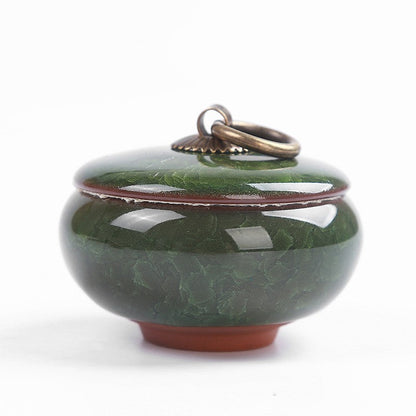 BowLift | Travel Tea Clay Tea Jar with Cracked Sandwich Design