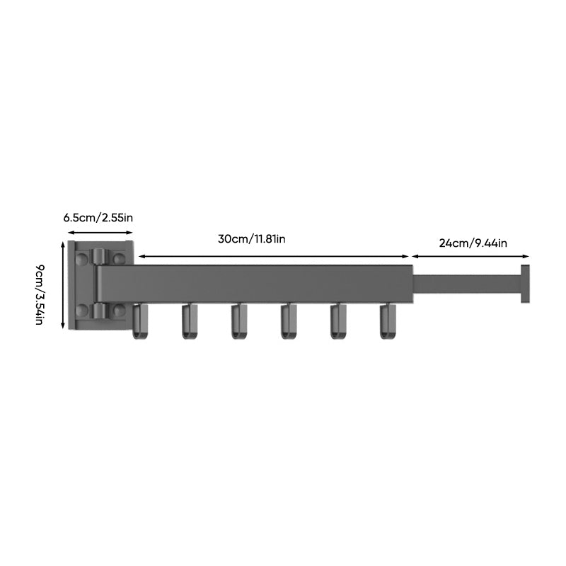 Clothes rack with foldable aluminum ring hook